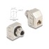 Delock M12 Adapter X-coded 8 pin female to RJ45 jack Cat.6A STP metal
