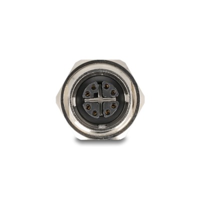 Delock M12 Adapter X-coded 8 pin female to RJ45 jack Cat.6A STP metal 2