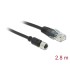 Navilock Connection Cable M8 female serial waterproof to RJ45 male 2.8 m