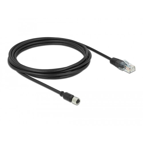 Navilock Connection Cable M8 female serial waterproof to RJ45 male 2.8 m