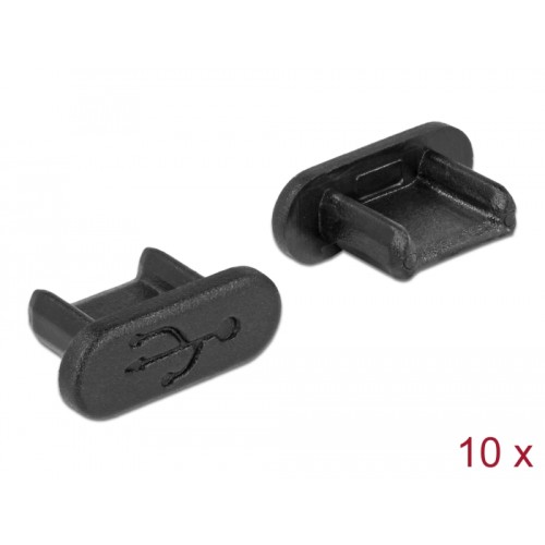 Delock Dust Cover for USB 2.0 Micro-B female without grip 10 pieces black