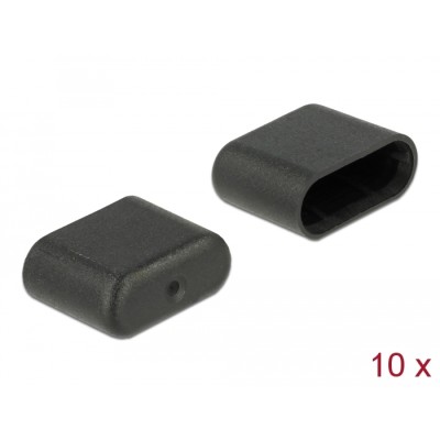 Delock Dust Cover for USB Type-C™ male 10 pieces black