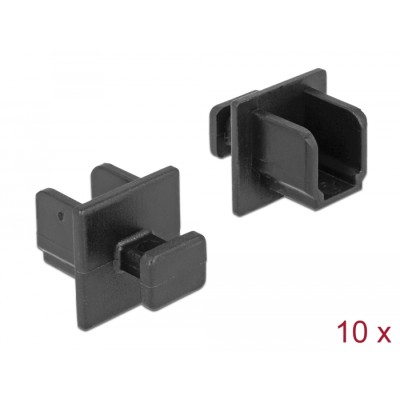 Delock Dust Cover for USB 3.0 Type-B female with grip 10 pieces black
