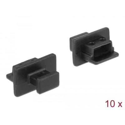 Delock Dust Cover for USB 2.0 Type Mini-B female with grip 10 pieces black