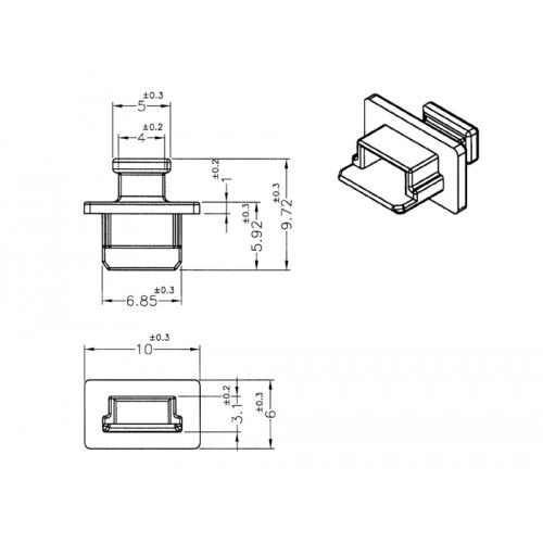 Delock Dust Cover for USB 2.0 Type Mini-B female with grip 10 pieces black