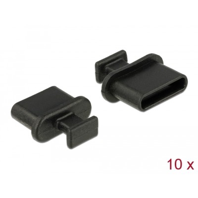Delock Dust Cover for USB Type-C™ female with grip 10 pieces black