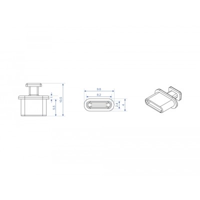 Delock Dust Cover for USB Type-C™ female with grip 10 pieces black 2