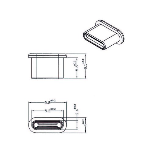 Delock Dust Cover for USB Type-C™ female without grip 10 pieces black