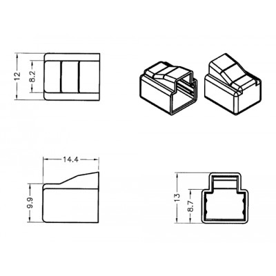 Delock Dust Cover for RJ11 plug 10 pieces transparent 2