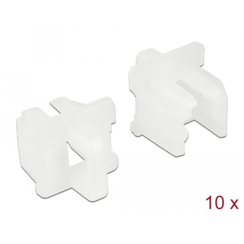 Delock Dust Cover for RJ11 jack with grip 10 pieces white