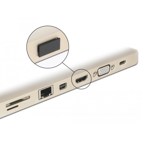 Delock Dust Cover for HDMI A female without grip 10 pieces black