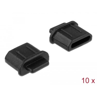 Delock Dust Cover for HDMI micro-D female with grip 10 pieces black