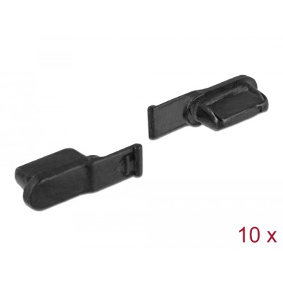 Delock Dust Cover for Lightning™ female 10 pieces black