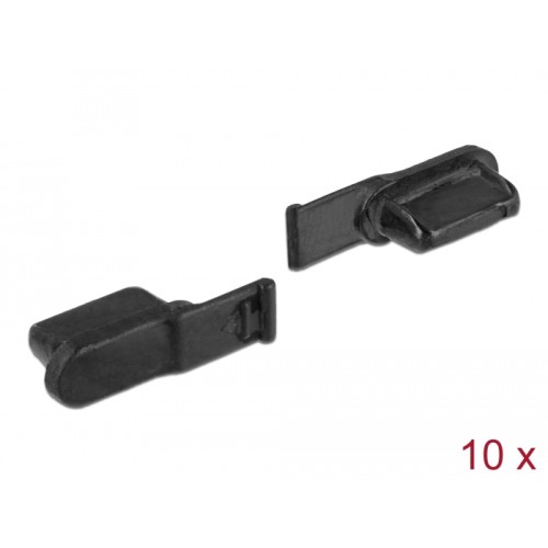 Delock Dust Cover for Lightning™ female 10 pieces black