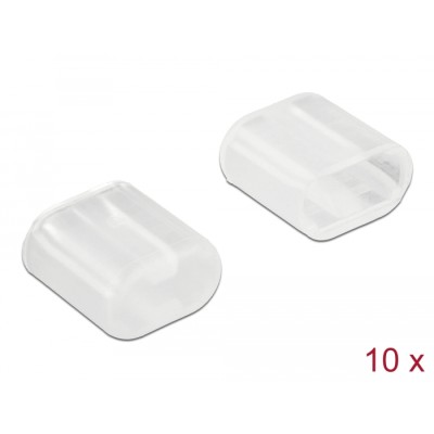 Delock Dust Cover for Lightning™ male 10 pieces transparent