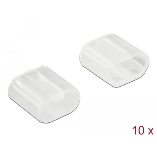 Delock Dust Cover for Lightning™ male 10 pieces transparent