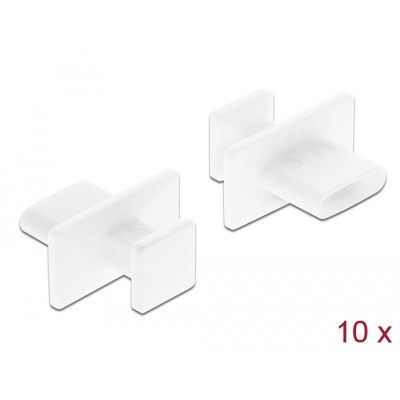 Delock Dust Cover for USB Type-C™ female with big grip 10 pieces white