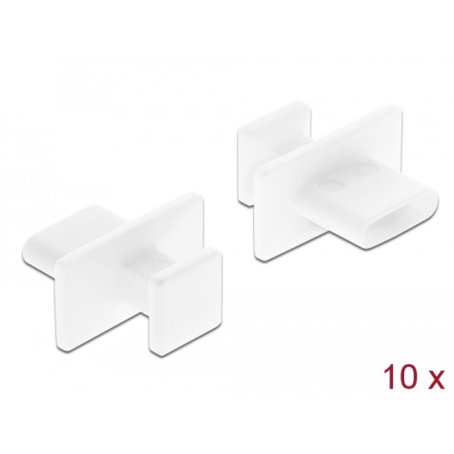 Delock Dust Cover for USB Type-C™ female with big grip 10 pieces white