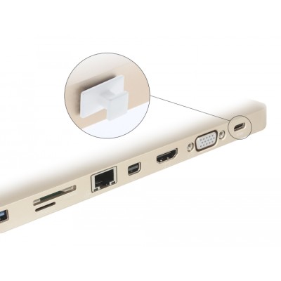 Delock Dust Cover for USB Type-C™ female with big grip 10 pieces white 2