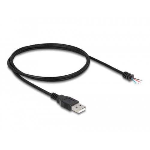 Delock Cable USB 2.0 Type-A male to 4 x open wires 1 m black