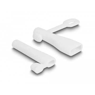 Delock Dust Cover for USB Type-A male and Apple Lightning™ male set 2 pieces white