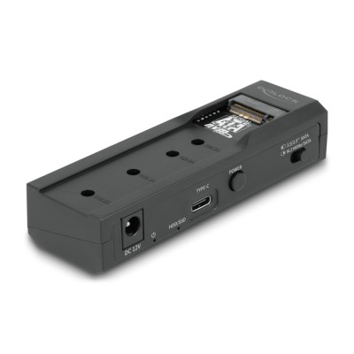 Delock USB Type-C™ Converter for 1 x M.2 SSD or 1 x SATA SSD / HDD 2