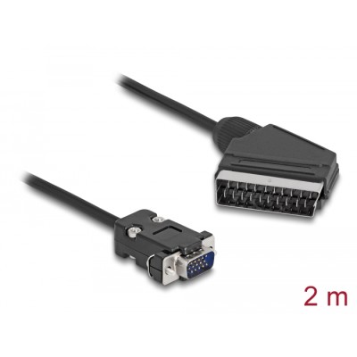 Delock Cable Video Scart male (output) > VGA male (input) 2 m