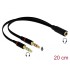 Delock Headset Adapter 1 x 3.5 mm 4 pin Stereo jack female to 2 x 3.5 mm 3 pin Stereo jack male