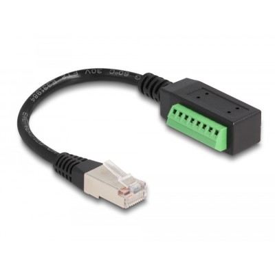 Delock RJ45 Cable Cat.5e plug to Terminal Block Adapter 21.5 cm 2