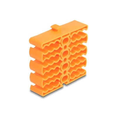 Delock Cable Organizer with 24 cable entries orange 2