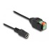 Delock DC 2.1 x 5.5 mm jack to Terminal Block Adapter with push-button 15 cm