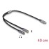 Delock Headset Adapter USB Type-C™ male DAC 24 Bit / 96 kHz Hi-Res to 2 x 3.5 mm 3 pin Stereo jack female