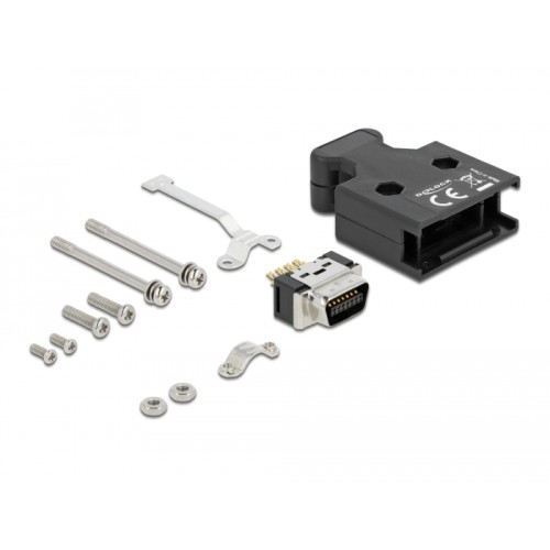 Delock MDR male 14 pin solder connection with housing
