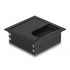Delock Cable grommet for table mounting with brush 80 x 80 x 28 mm black