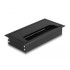 Delock Cable grommet for table mounting with brush 160 x 80 x 28 mm black