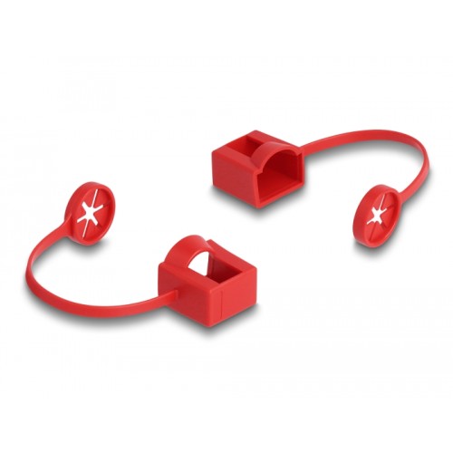 Delock Dust Cover for RJ45 plug with mounting clip 50 pieces set coloured