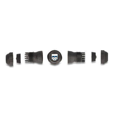Delock Optical Fiber Cable Connector LC Duplex female to LC Duplex female UPC OS2 IP68 dust and waterproof 2