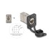 Delock D-Type RJ45 built-in connector with LSA connection Cat.6A STP with protective cap IP66 dust and waterproof