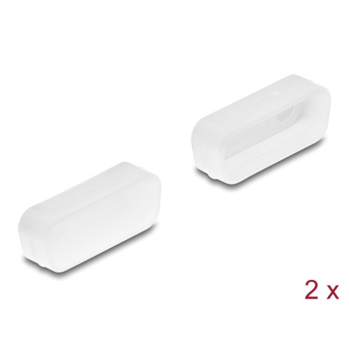 Delock Dust cover for D-Sub 15 male 2 pieces transparent