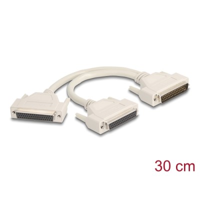 Delock Adapter Y-Cable Splitter D-Sub HD 50 pin male to 2 x D-Sub HD 50 pin female with screws 30 cm
