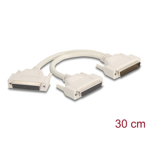 Delock Adapter Y-Cable Splitter D-Sub HD 50 pin male to 2 x D-Sub HD 50 pin female with screws 30 cm