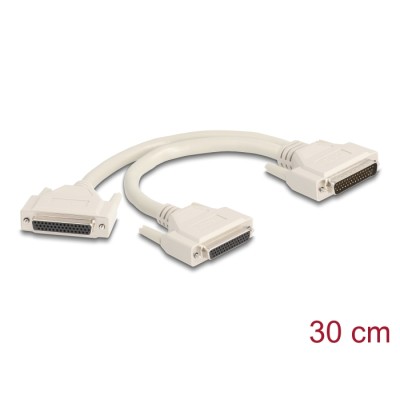 Delock Adapter Y-Cable Splitter D-Sub HD 44 pin male to 2 x D-Sub HD 44 pin female with screws 30 cm