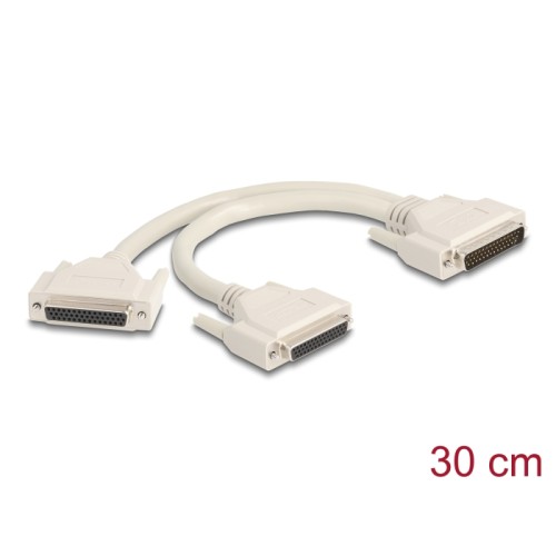 Delock Adapter Y-Cable Splitter D-Sub HD 44 pin male to 2 x D-Sub HD 44 pin female with screws 30 cm