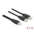 Delock USB 2.0 cable Type-A to 2 x Type-A 70 cm