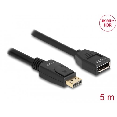 Delock DisplayPort 1.2 extension cable 4K 60 Hz 5 m