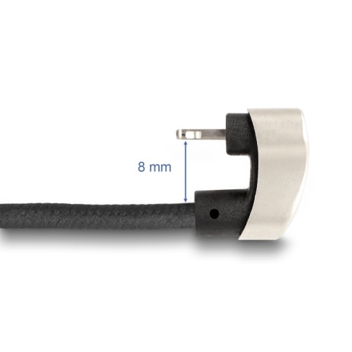 Delock Data and charging cable USB Type-C™ to Lightning™ for iPhone™ and iPad™ 180° angled 1 m MFi