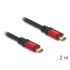 Delock USB 5 Gbps Cable USB Type-C™ male to male PD 3.0 100 W E-Marker 2 m red metal