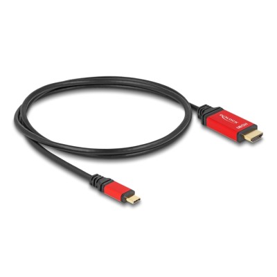 Delock USB Type-C™ to HDMI Cable (DP Alt Mode) 8K 60 Hz with HDR function 1 m red 2