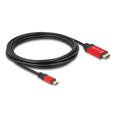 Delock USB Type-C™ to HDMI Cable (DP Alt Mode) 8K 60 Hz with HDR function 3 m red 2