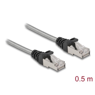 Delock RJ45 Cable Cat.6A U/FTP with metal jacket 0.5 m